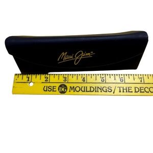 Maui Jim Black Sunglasses Case with Gold Logo